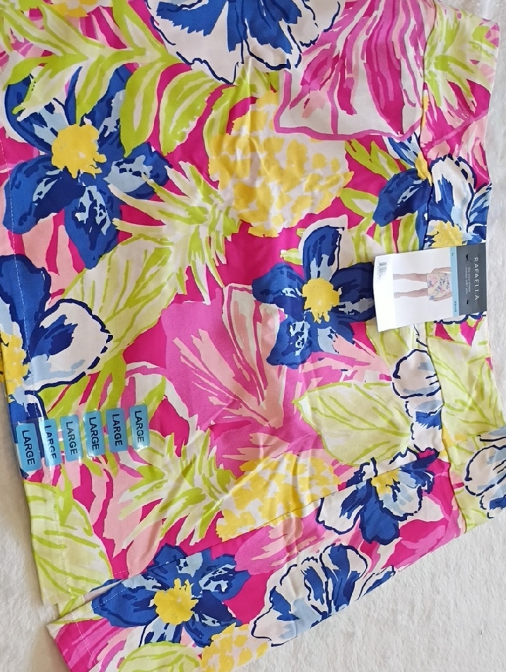 Rafaella Pink Floral Skort with Blue & Yellow Accents